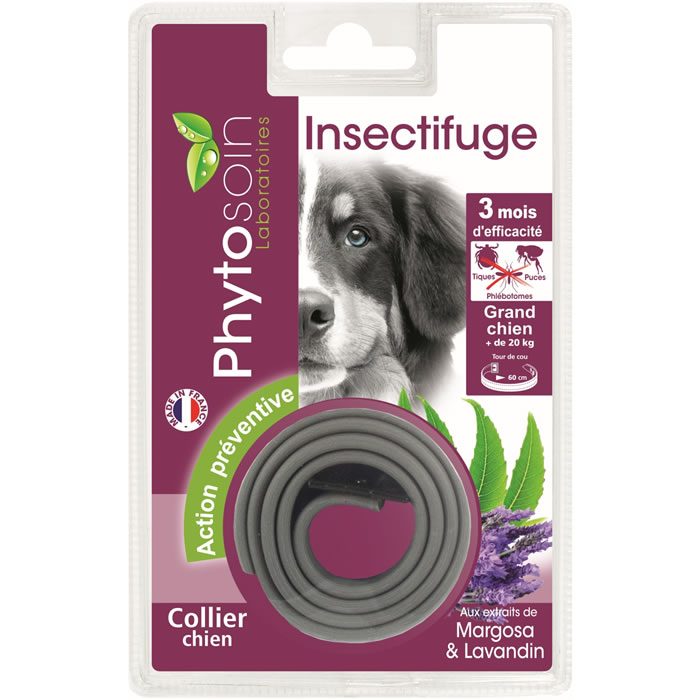 PHYTOSOIN Collier pour chien grand anti-puces et anti-tiques +20kg