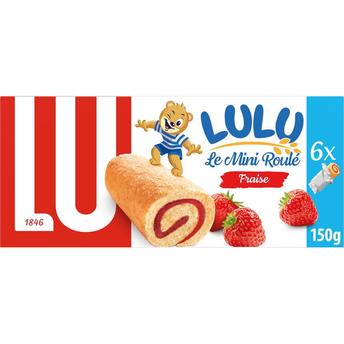 LU Lulu – Gâteaux roulés fourrés à la fraise 150 g