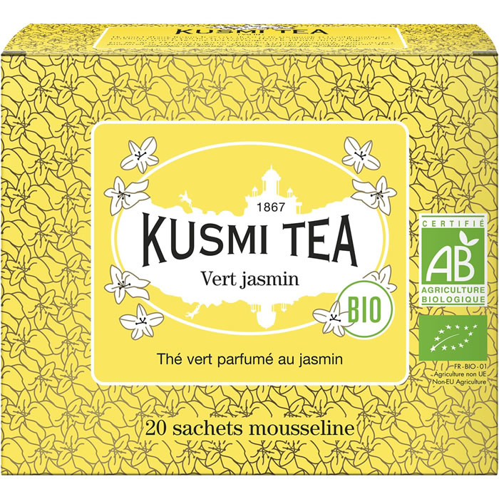 KUSMI TEA – Thé vert bio parfumé au jasmin (40g)