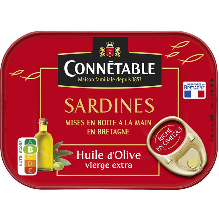 CONNETABLE – Sardines à l’huile d’olive vierge extra 135g