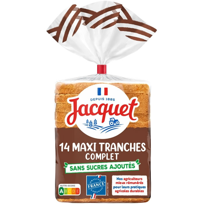 JACQUET – Pain de mie complet sans sucres ajoutés 550g