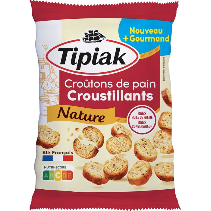 TIPIAK – Croûtons de pain nature 75g
