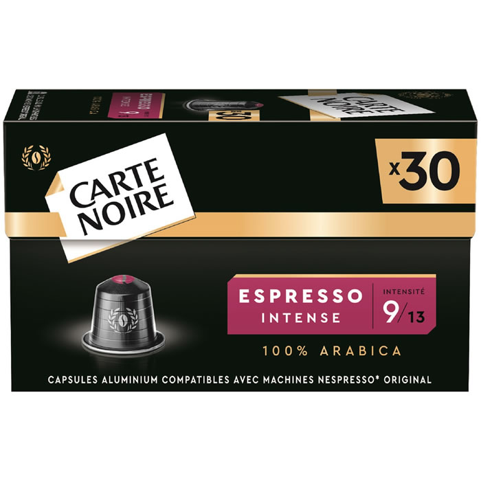 CARTE NOIRE – Capsules de café espresso intense N°9 (30 capsules)