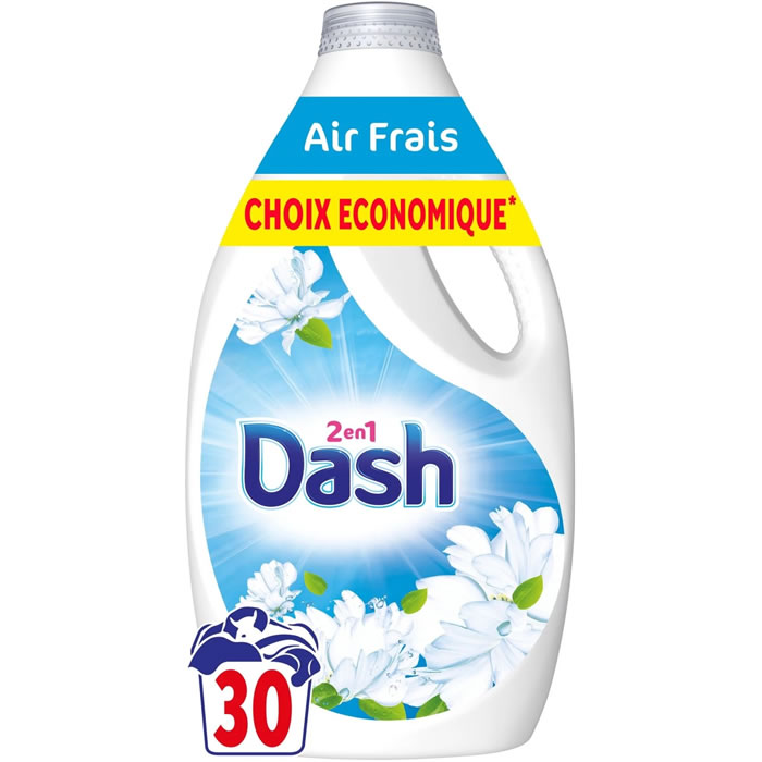 DASH Lessive liquide 2 en 1 air frais 1,35 L 30 lavages