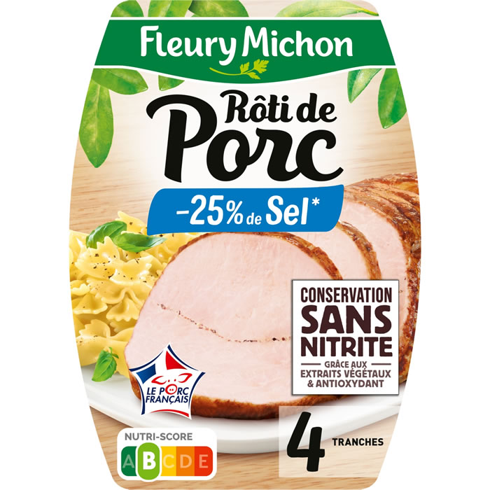 FLEURY MICHON – Rôti de porc -25% de sel sans nitrite (160 g)