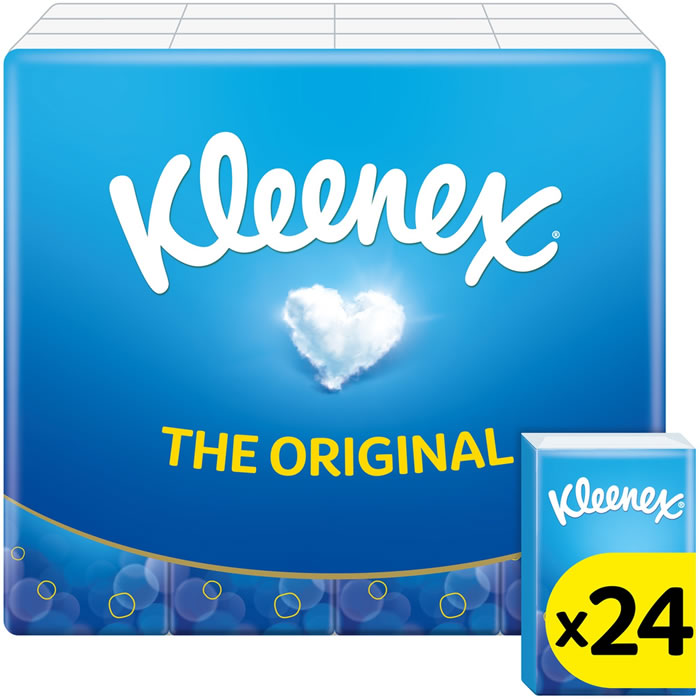 KLEENEX Original Mouchoirs étuis mini Petit Format x24