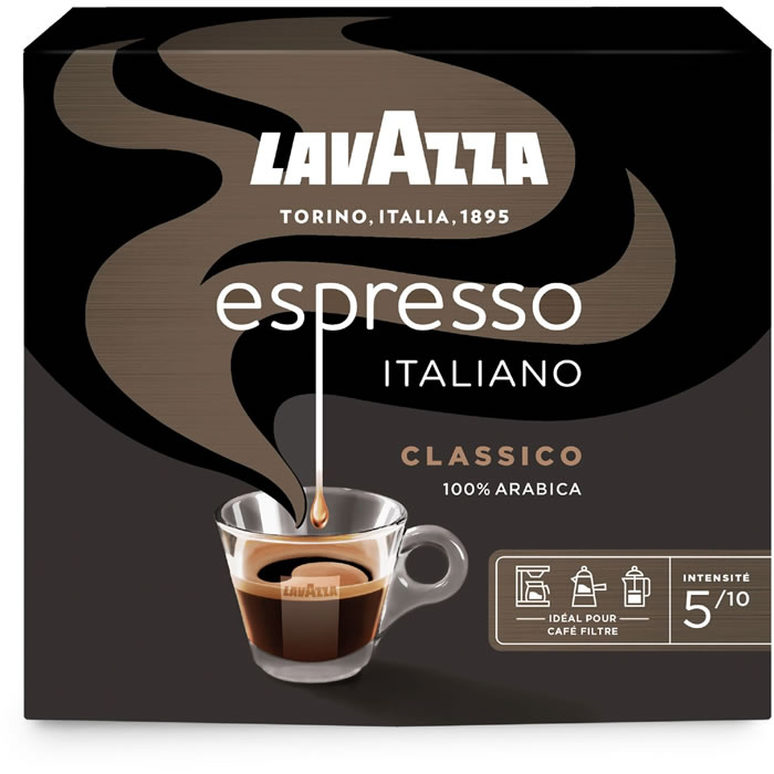 LAVAZZA Espresso Italiano – Café moulu classique N°5 2x250g