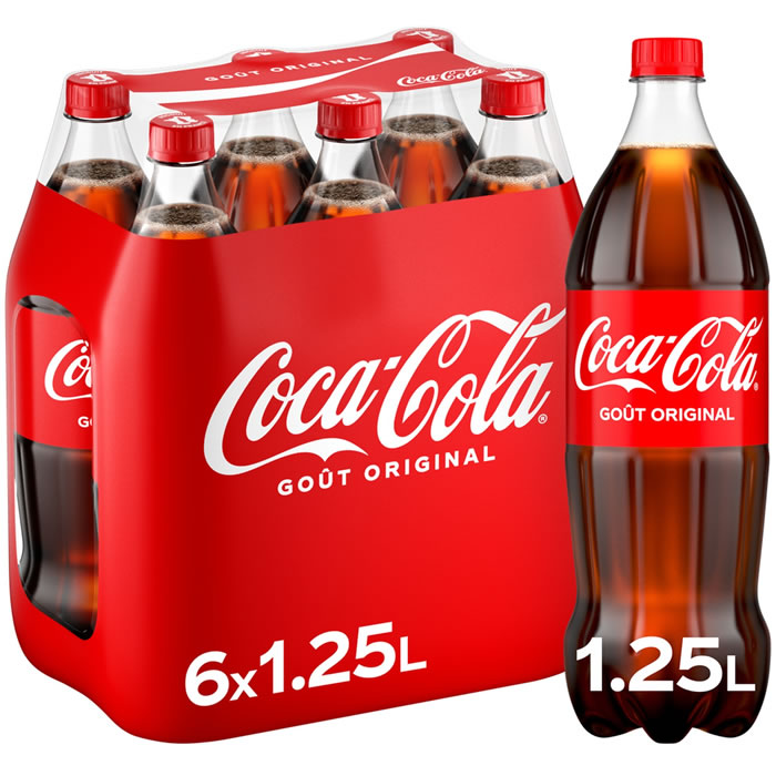 COCA-COLA – Boisson gazeuse aux extraits végétaux 6 x 1,25 L
