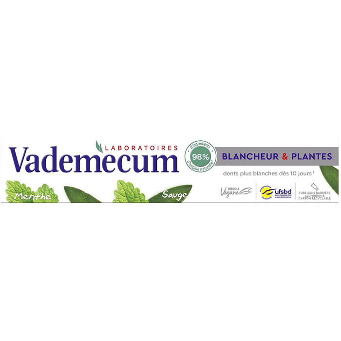VADEMECUM – Dentifrice blancheur et plantes 75 ml