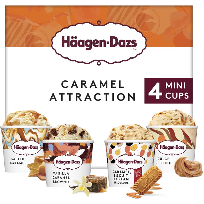 HÄAGEN-DAZS – Mini crème glacée à la vanille et caramel (4 x 80g)