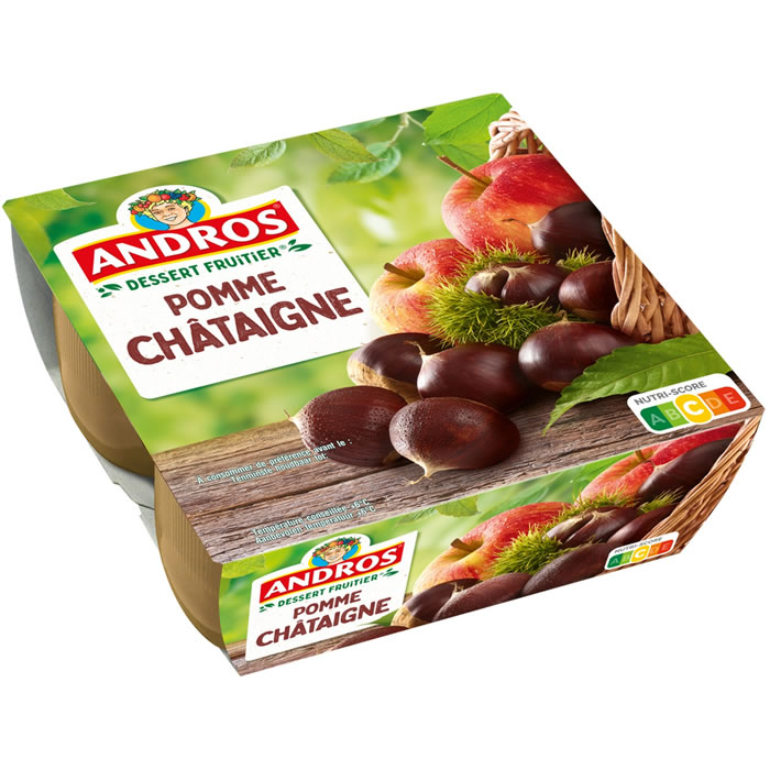 ANDROS – Dessert pomme et chataigne 4 x 100g