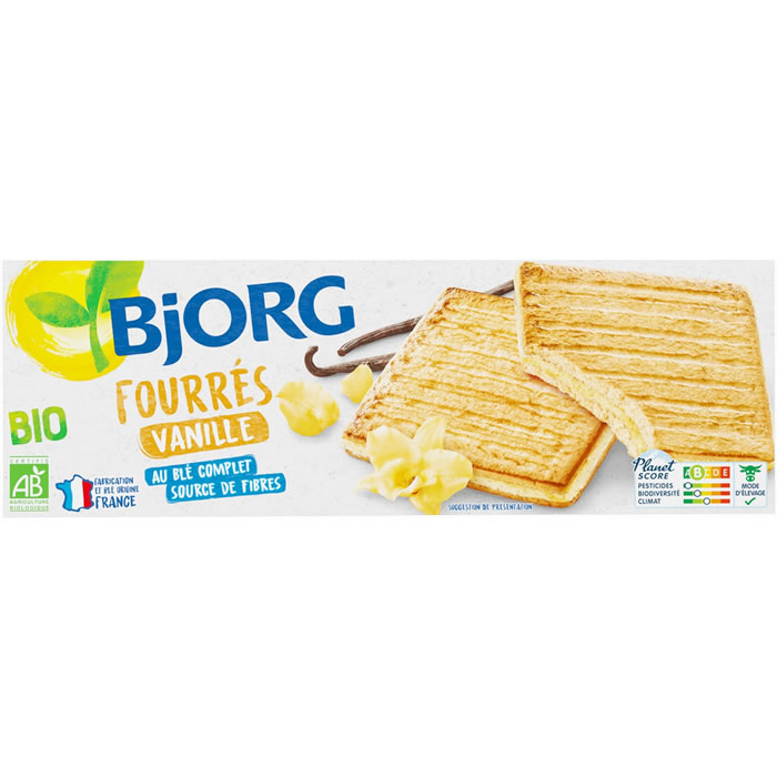 Biscuits fourrées à la vanille bio