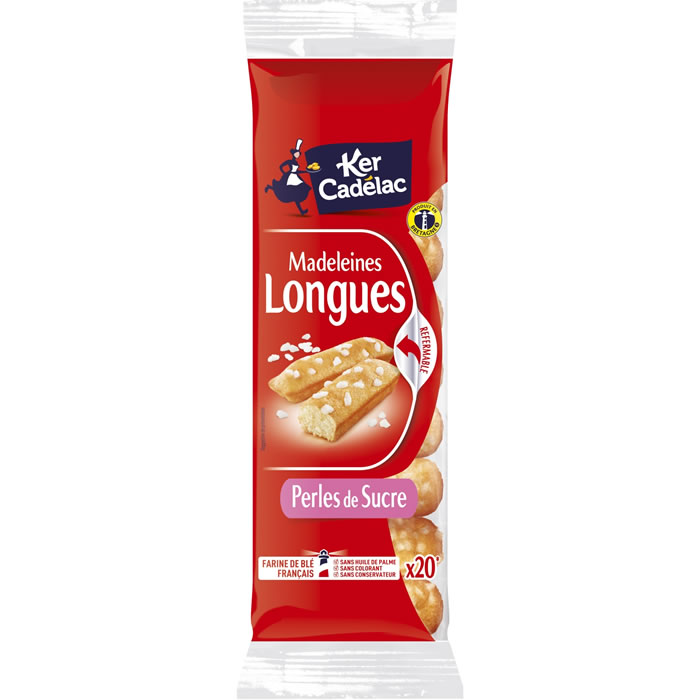KER CADELAC – Madeleines longues aux perles de sucre 220g
