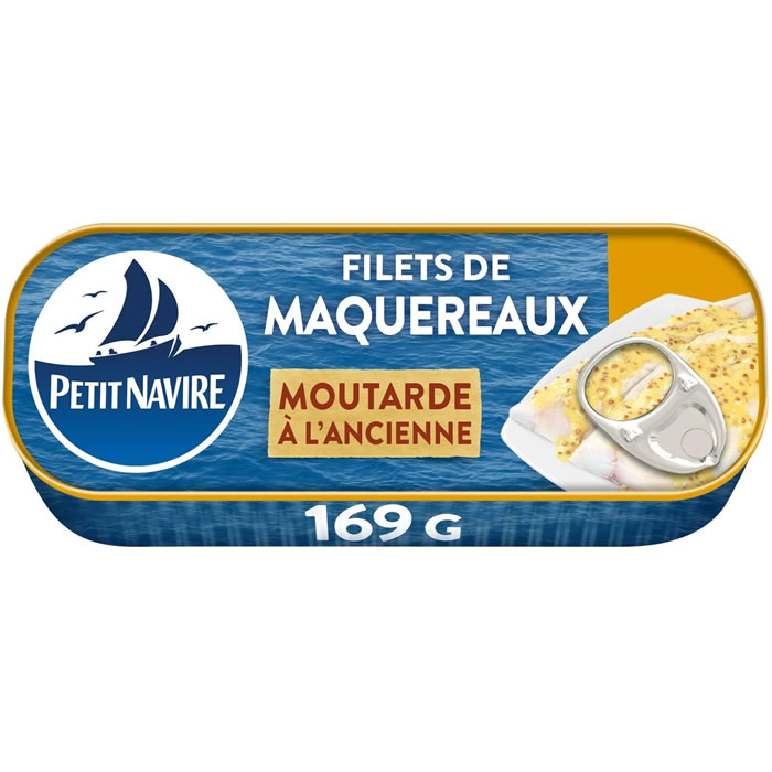 PETIT NAVIRE – Filets de maquereaux à la moutarde à l’ancienne 169g