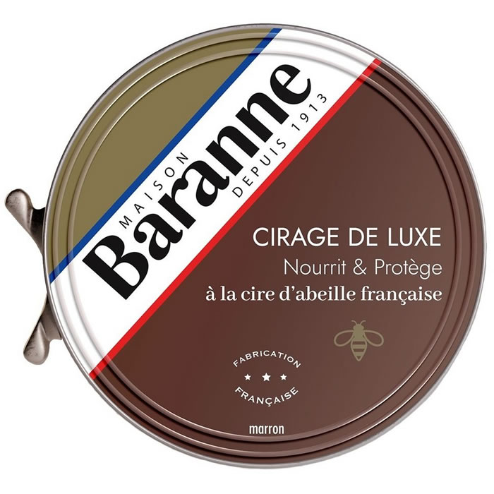 BARANNE Cirage de luxe à la cire d’abeille française marron