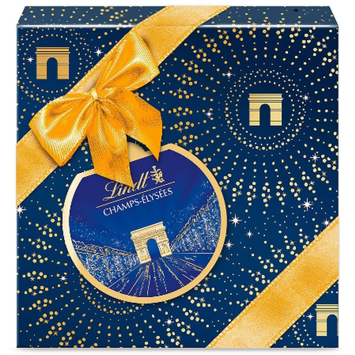 LINDT Champs-Elysées – Bouchées au chocolat au lait, noir et blanc 237g