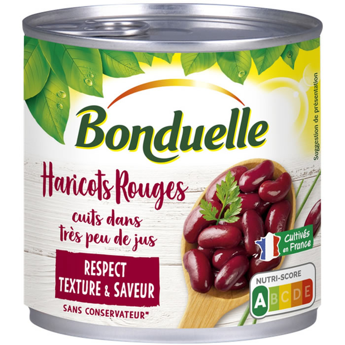 BONDUELLE – Haricots rouges cuits dans très peu de jus 250 g