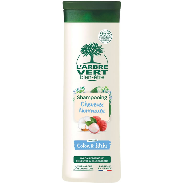 L’ARBRE VERT Bien-Être – Shampoing douceur à la fleurs de coton et litchi 250 ml