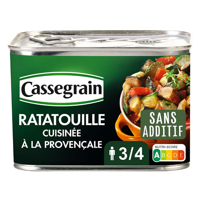CASSEGRAIN – Ratatouille cuisinée à la Provençale et huile d’olive 660g