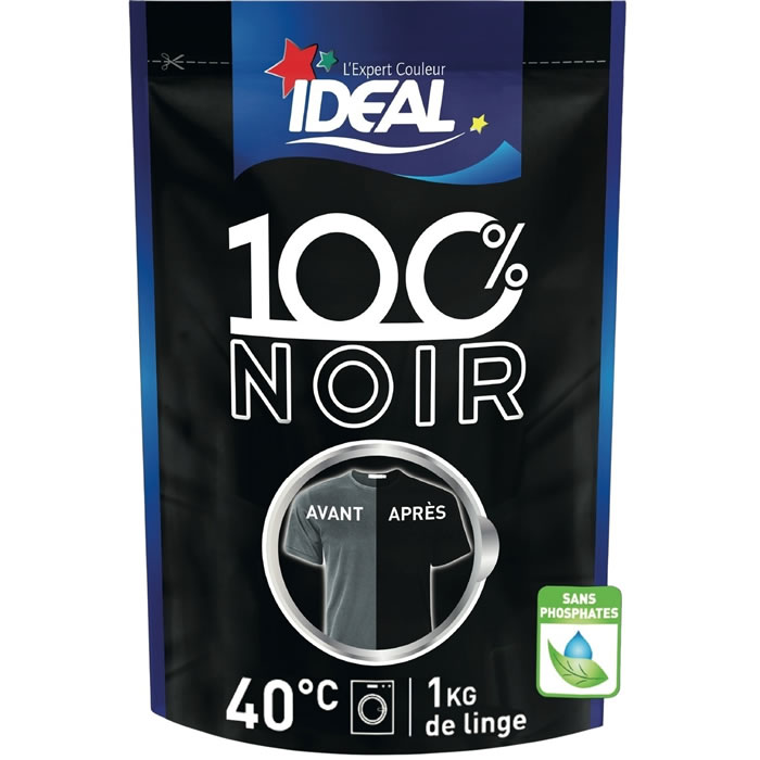 IDEAL Teinture textile raviveur de noir 240 g