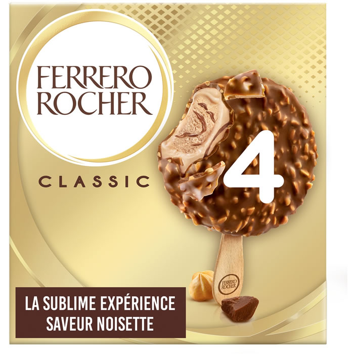 FERRERO ROCHER – Bâtonnets glacés au chocolat et noisette 4x50g