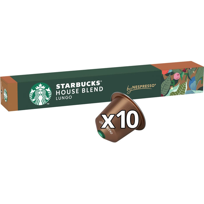 STARBUCKS House Blend – Capsules de café espresso allongé N°8 (10 capsules)
