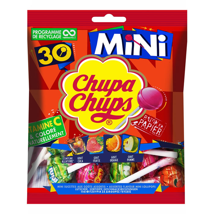 CHUPA CHUPS Mini sucettes aux fruits 180g