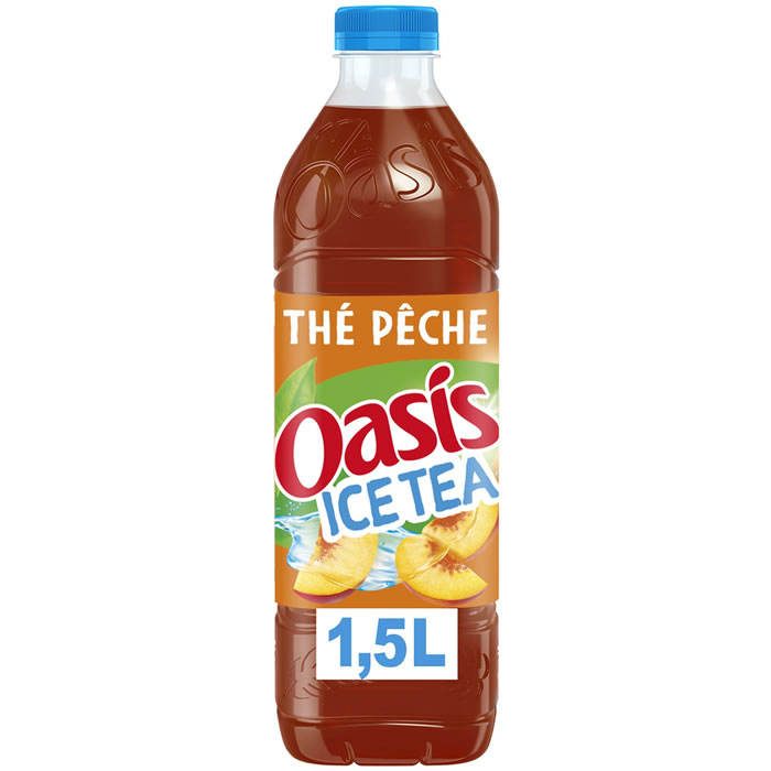 OASIS Ice Tea – Thé glacé aromatisé à la pêche 1,5 L