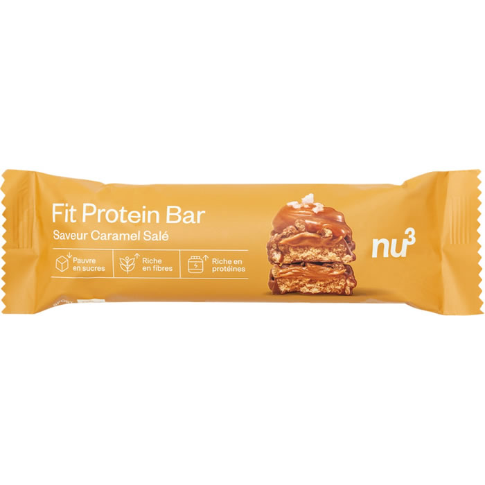 NU3 – Barre protéinée chocolat au lait & caramel salé (55g) 55 g