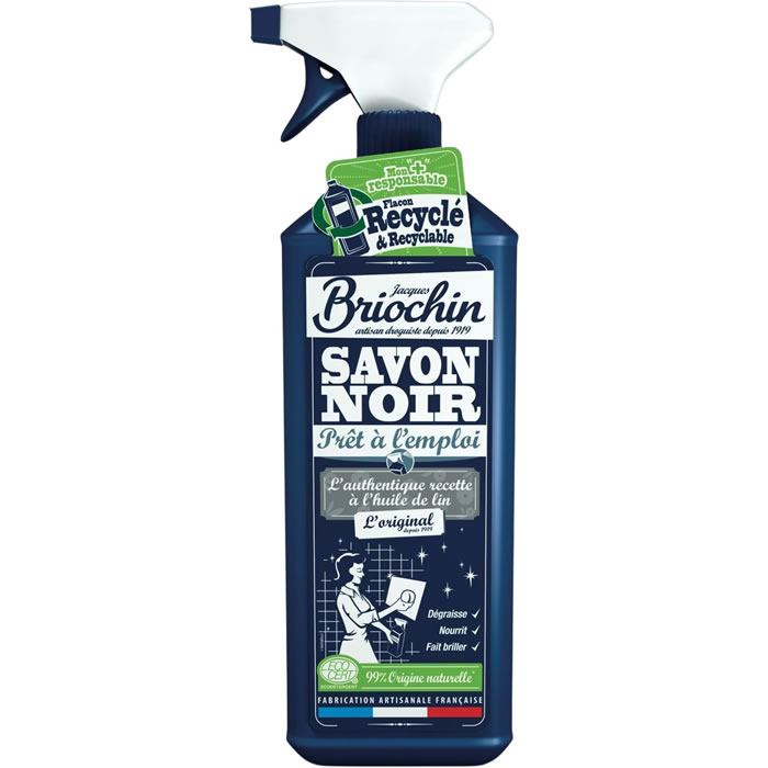 JACQUES BRIOCHIN Nettoyant spray savon noir à l’huile de lin 750 ml