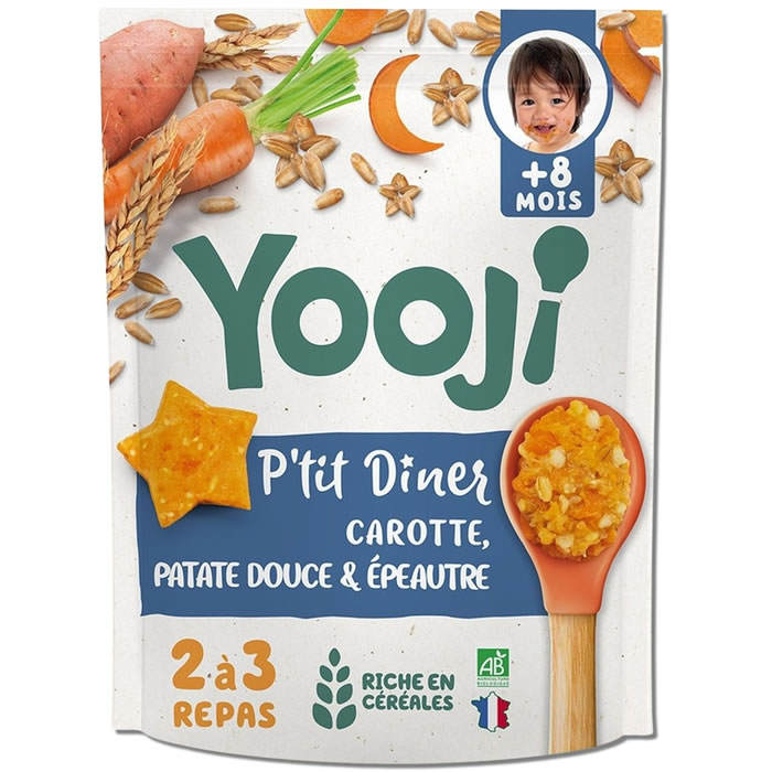 YOOJI P’tit Diner – Carotte, patate douce et épeautre dès 8 mois bio 300g
