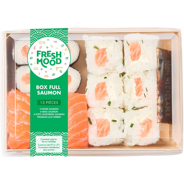 Plateau de sushis california, nigiri et maki au saumon – FRESHMOOD