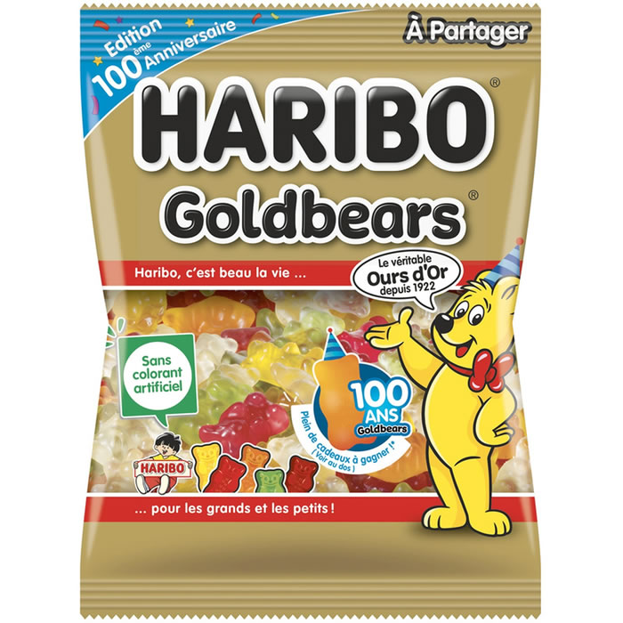 HARIBO Goldbears Bonbons gélifiés aromatisés aux fruits 300g