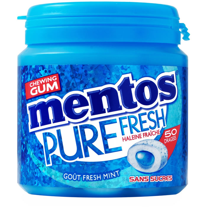 MENTOS Pure Fresh Chewing-gum menthe 100g