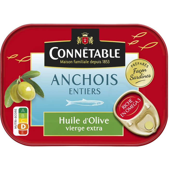 CONNETABLE – Anchois entiers à l’huile d’olive 100 g