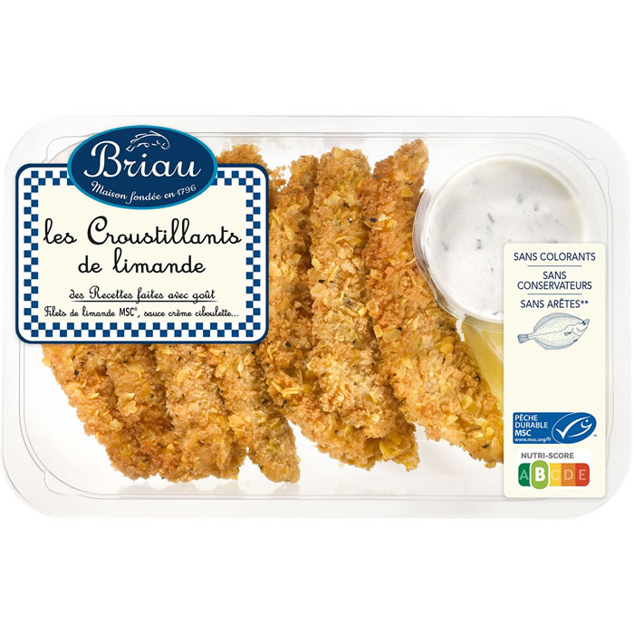 MAISON BRIAU – Croustillants de limande avec sauce ciboulette label MSC 370 g