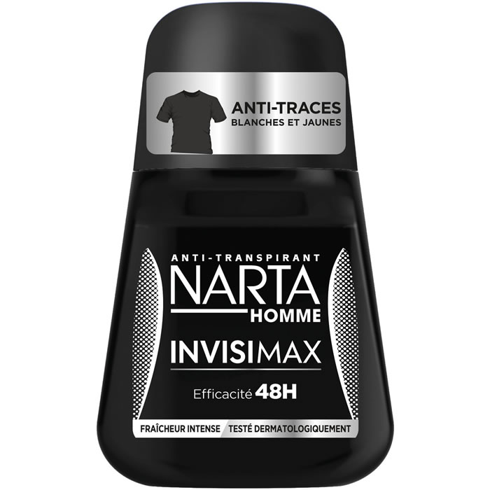 NARTA InvisiMax – Déodorant bille homme anti-trace 48h 50 ml