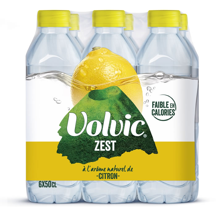 VOLVIC – Eau aromatisée au citron 6 x 50 cl