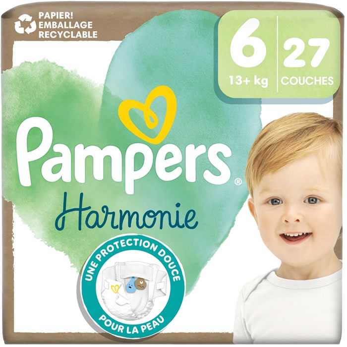 PAMPERS Harmonie – Couches taille 6 (13 kg et +) 27 couches