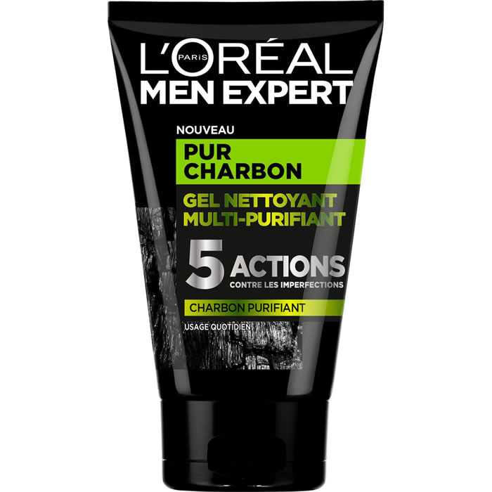 L’OREAL Men Expert – Gel nettoyant multi-purifiant pur charbon 100 ml