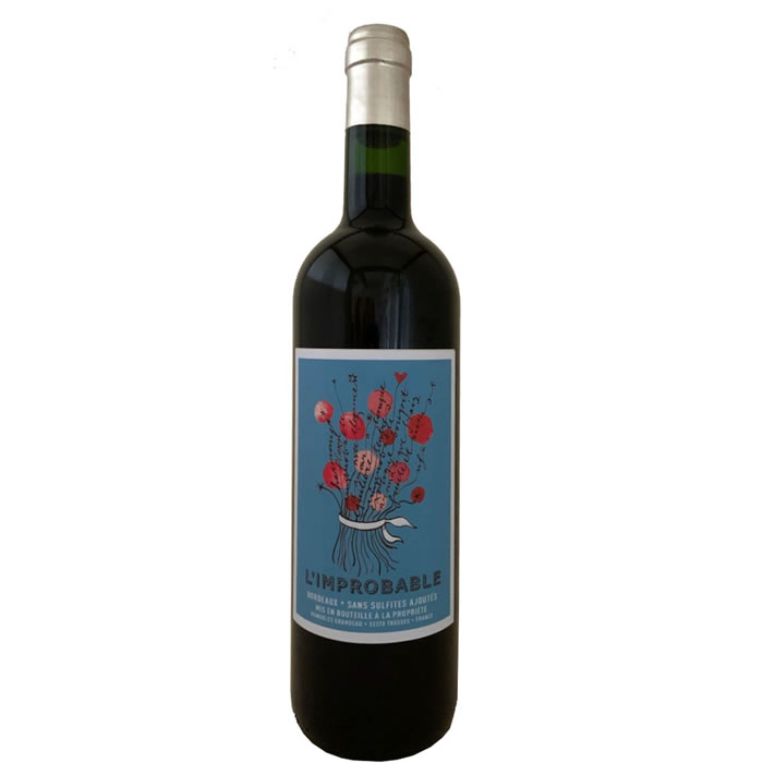 Vin rouge bio AOP BORDEAUX Château Lauduc L’Improbable 75 cl