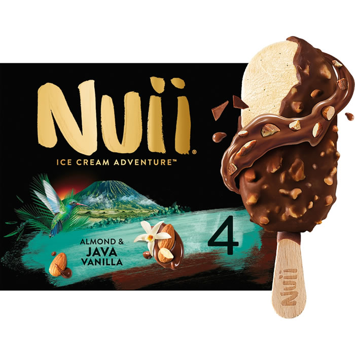 NUII – Bâtonnets glacés à la vanille et amandes 4x67g