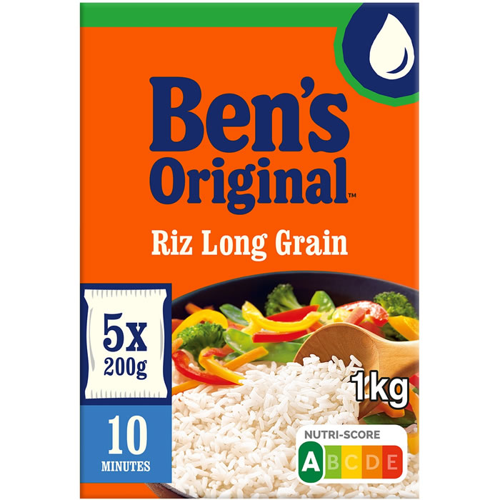 BEN’S ORIGINAL – Riz long grain sachets cuisson 5 x 200g