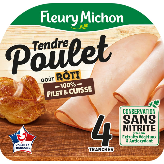 FLEURY MICHON – Blanc de poulet saveur rôti sans nitrite 130 g