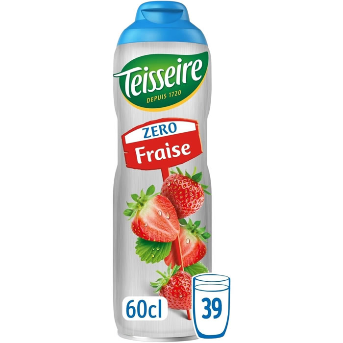TEISSEIRE – Sirop de fraise sans sucre 60 cl