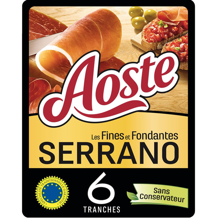 AOSTE Les Fines et Fondantes – Jambon serrano IGP 100g