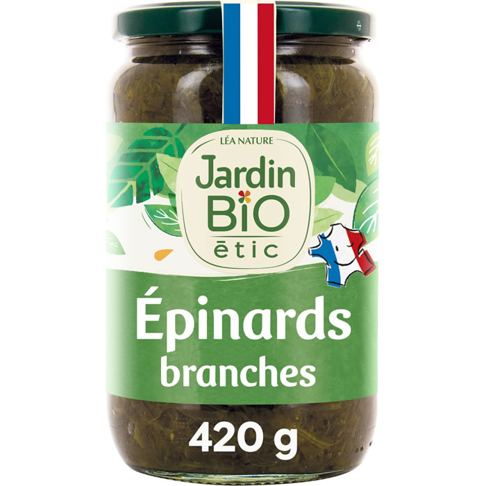 JARDIN BIO Étic – Epinards en branches bio 630g