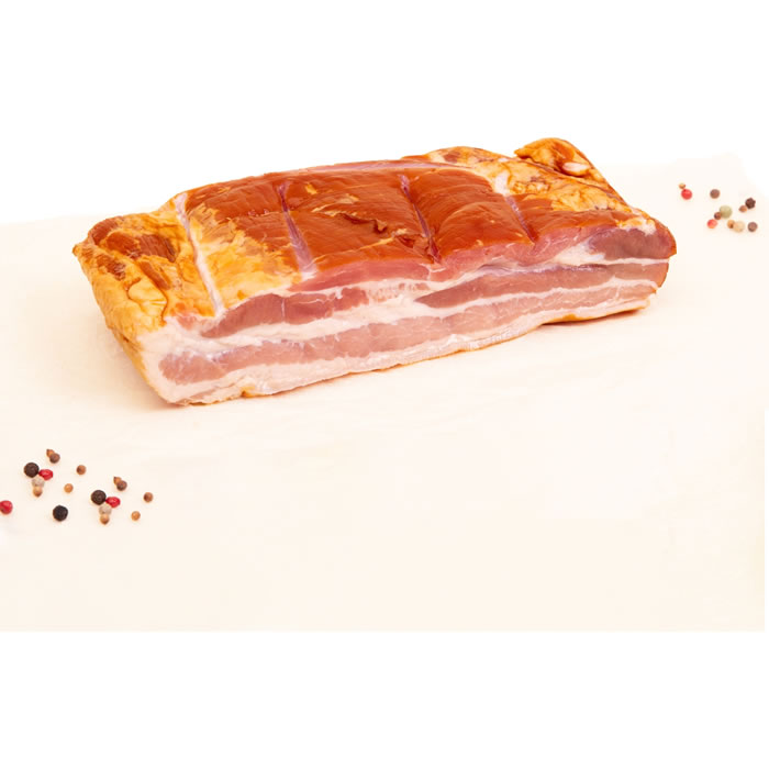 VERITABLE – Poitrine de porc demi-sel fumé au bois de hêtre 600 g
