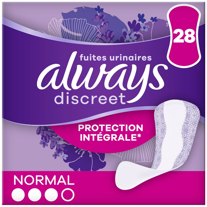 ALWAYS Discreet Protèges-slips absorbants femme pour fuites urinaires x28