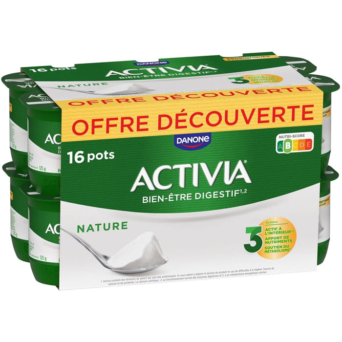 ACTIVIA – Yaourts bifidus nature 16 x 125 g